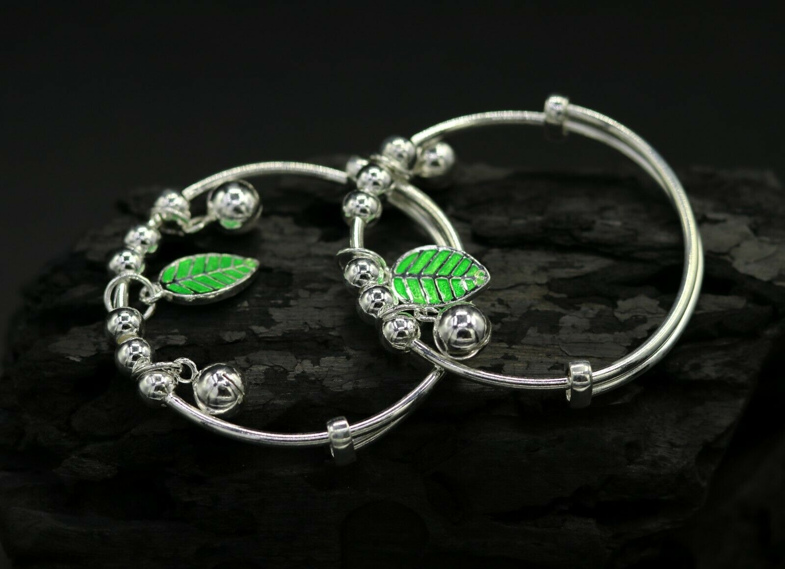 Green Leaves Rings | Rings for Women | Sterling Silver Rings – Jewelry Town