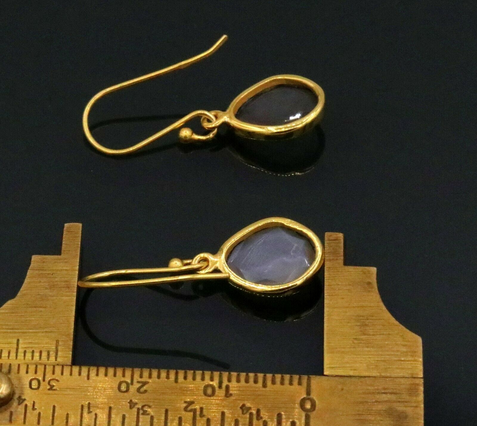 925 SOLID STERLING SILVER GOLD VERMEIL HOOPS EARRINGS ANTIQUE GIFTING S287 - TRIBAL ORNAMENTS