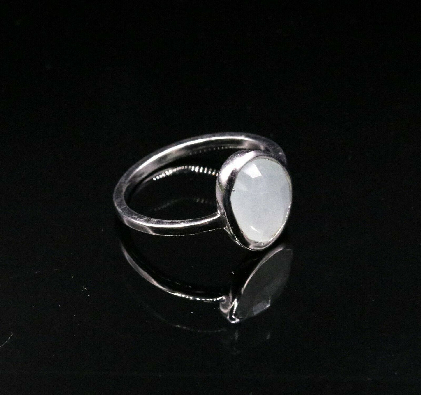 925 SOLID SILVER AQUA QUARTZ STONE AWESOME RING BAND FOR GIRLS DAILY USE sr192 - TRIBAL ORNAMENTS
