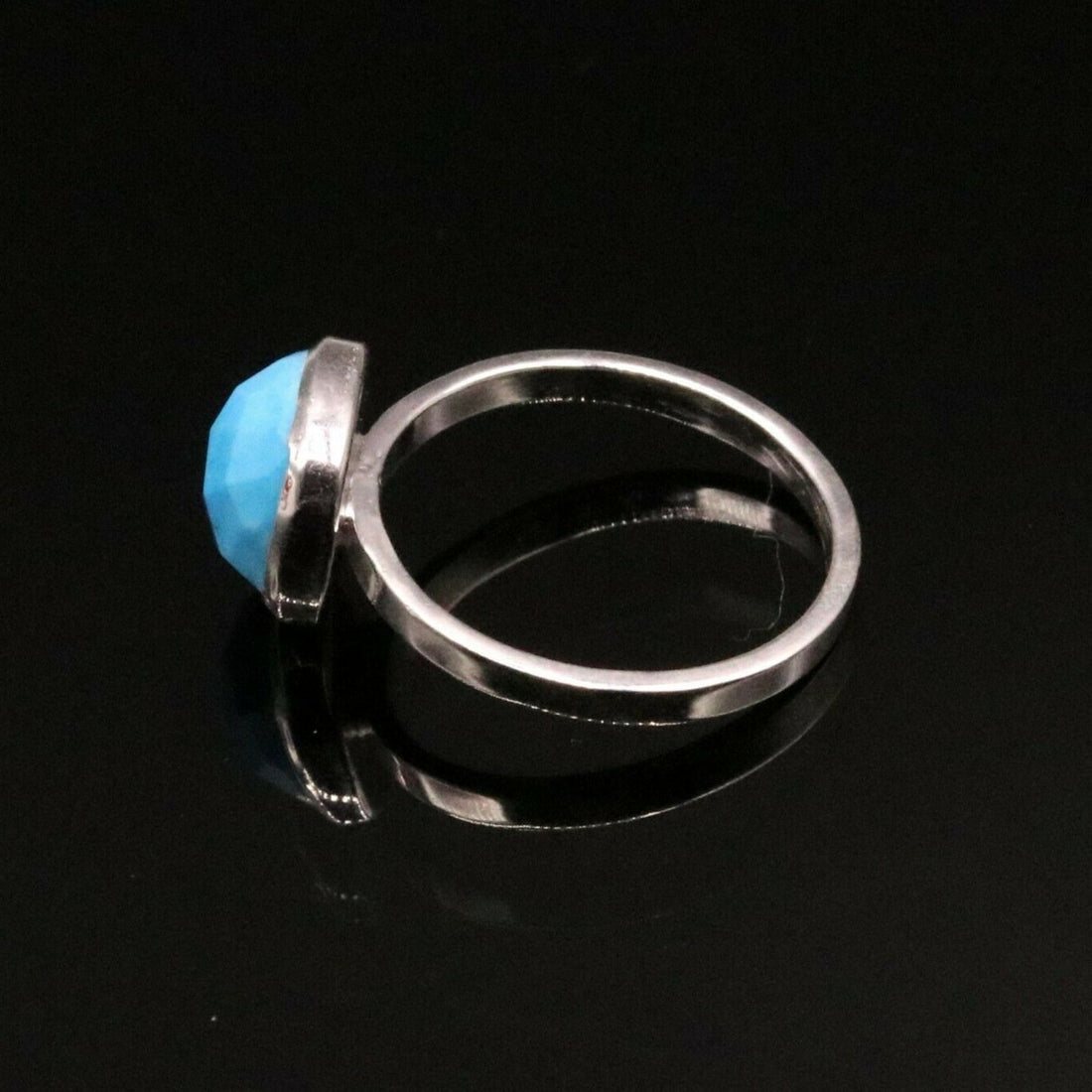 BLUE TURQUOISE STONE 925 SOLID SILVER UNISEX RING BAND GORGEOUS JEWELRY sr90 - TRIBAL ORNAMENTS