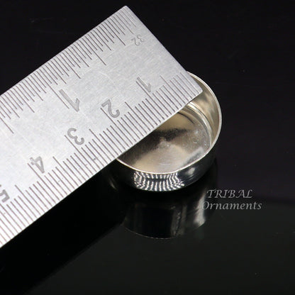 925 silver handmade silver small bowlor Tilak bowl , best small tiny bowl for saffron sandal or kumkum  tilak dani su897 - TRIBAL ORNAMENTS
