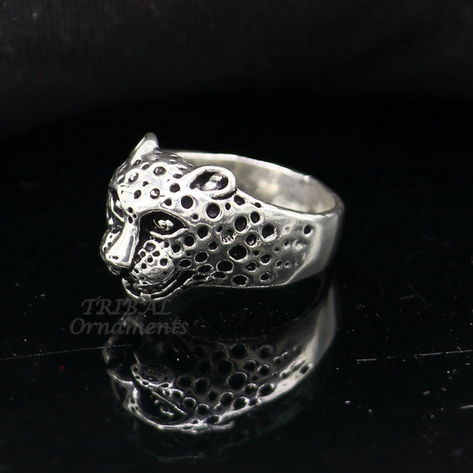 92.5% sterling silver handmade king lion head face for men's and boys gifting, stylish luxury lion ring  sr362 - TRIBAL ORNAMENTS