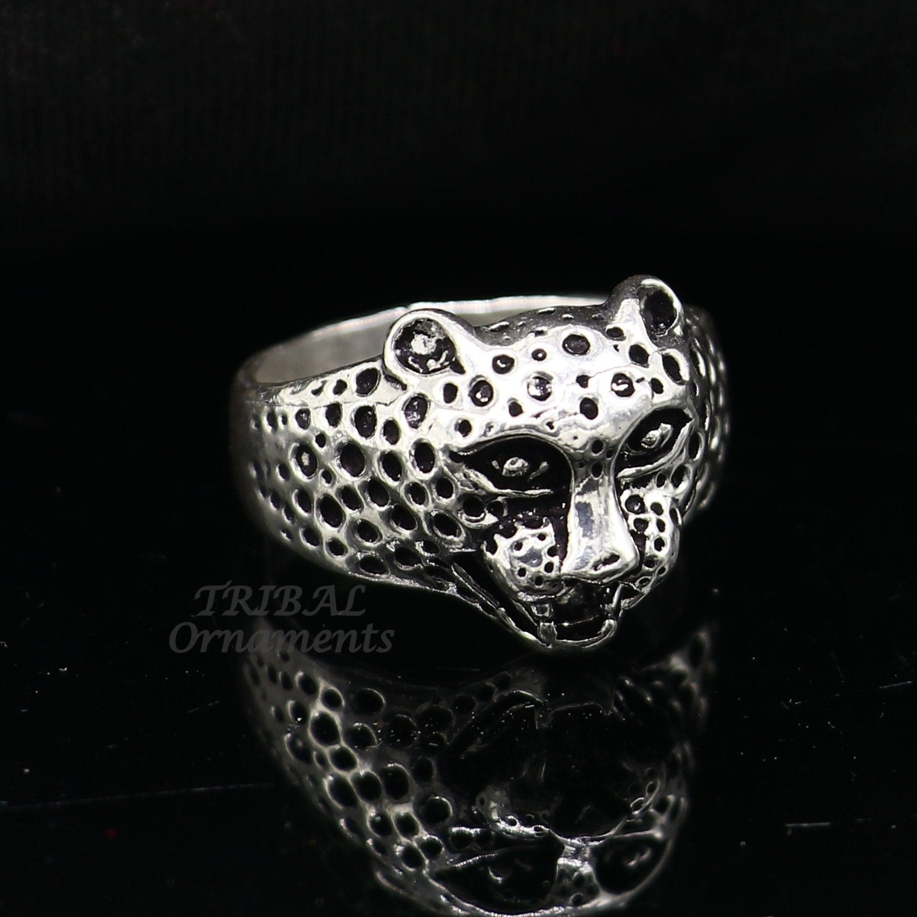 92.5% sterling silver handmade king lion head face for men's and boys gifting, stylish luxury lion ring  sr362 - TRIBAL ORNAMENTS