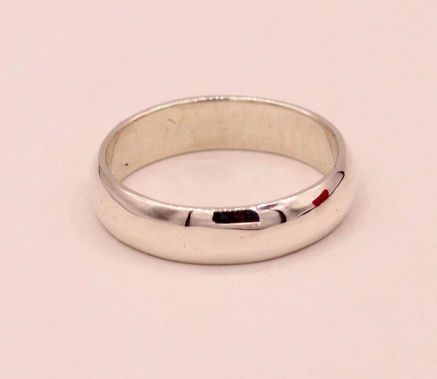 6mm 925silver Ring band fabulous unisex engagement wedding gifting custom size - TRIBAL ORNAMENTS