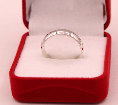 6mm 925 silver ring band by Tribal Ornaments, unisex engagement or wedding ring with engraved design in custom size.