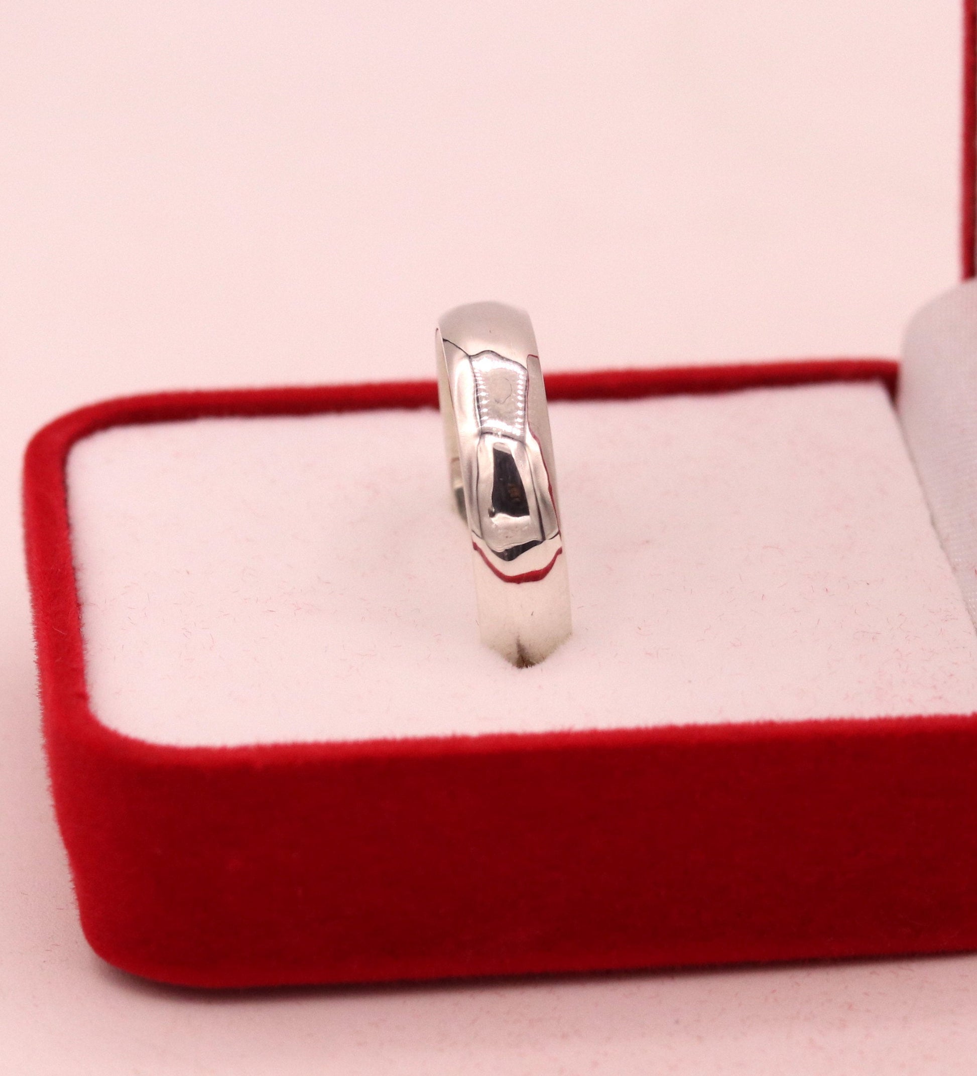 6mm 925silver Ring band fabulous unisex engagement wedding gifting custom size - TRIBAL ORNAMENTS