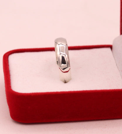 6mm 925 silver ring band by Tribal Ornaments, unisex engagement or wedding ring, custom size, elegant jewelry design
