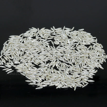 999 silver rice Akshat for puja, small silver nuts from India, traditional worship silver article, crafted by Tribal Ornaments.