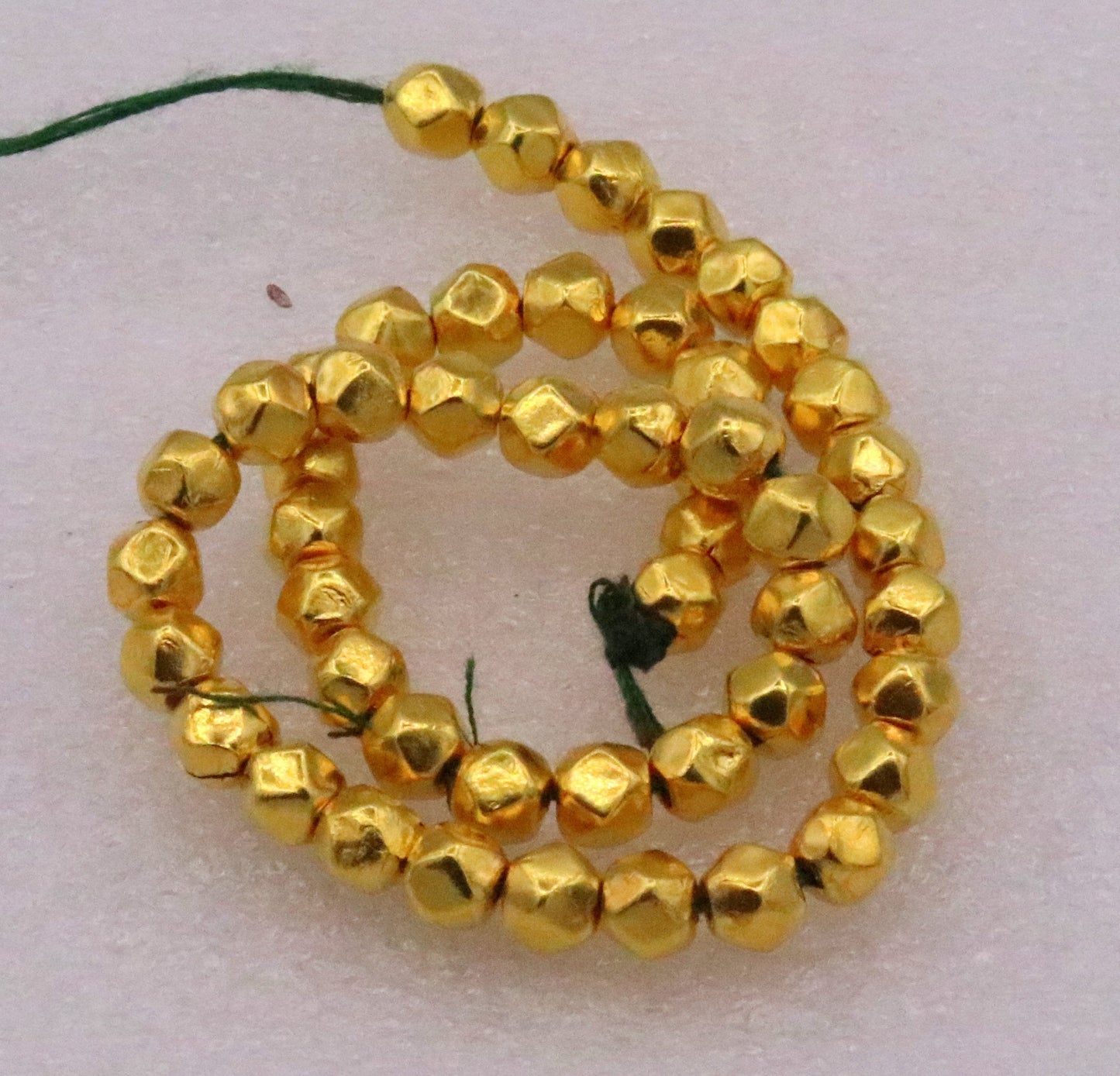 20 pieces Vintage handmade 20kt yellow gold beads ball for excellent jewelry making idea tribal rajasthani beads - TRIBAL ORNAMENTS