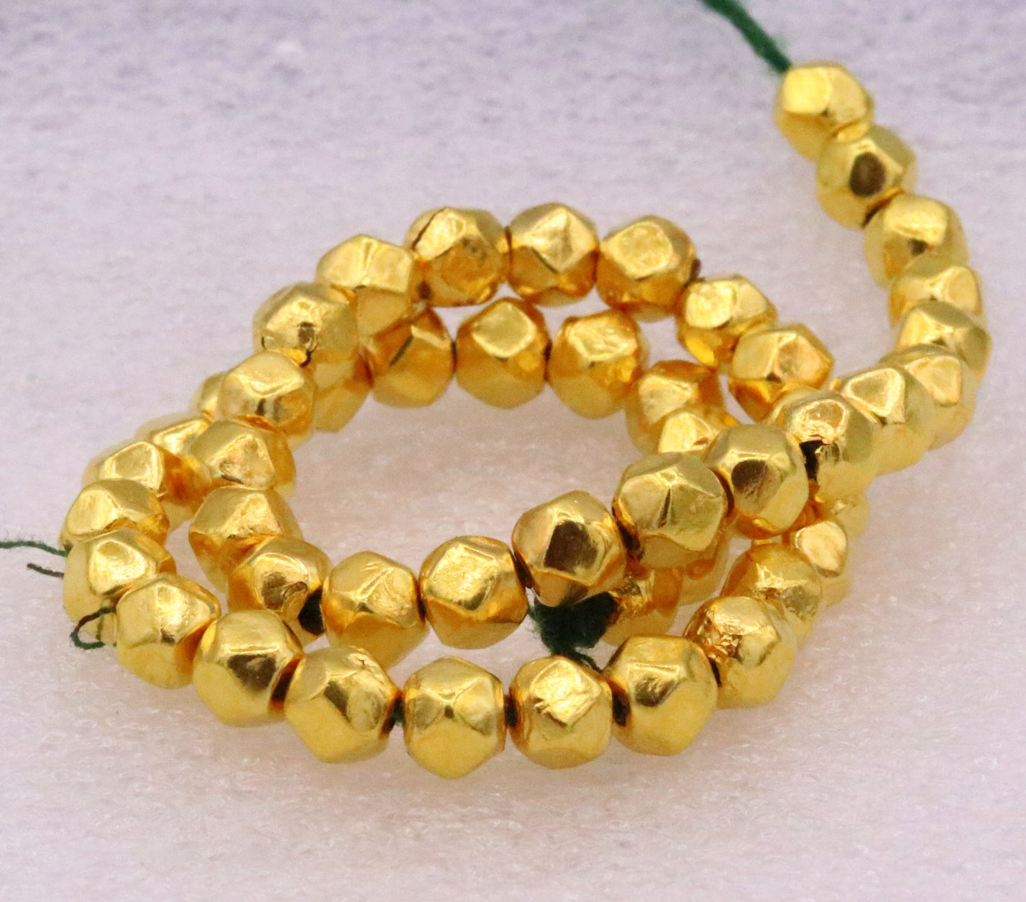 20 pieces Vintage handmade 20kt yellow gold beads ball for excellent jewelry making idea tribal rajasthani beads - TRIBAL ORNAMENTS
