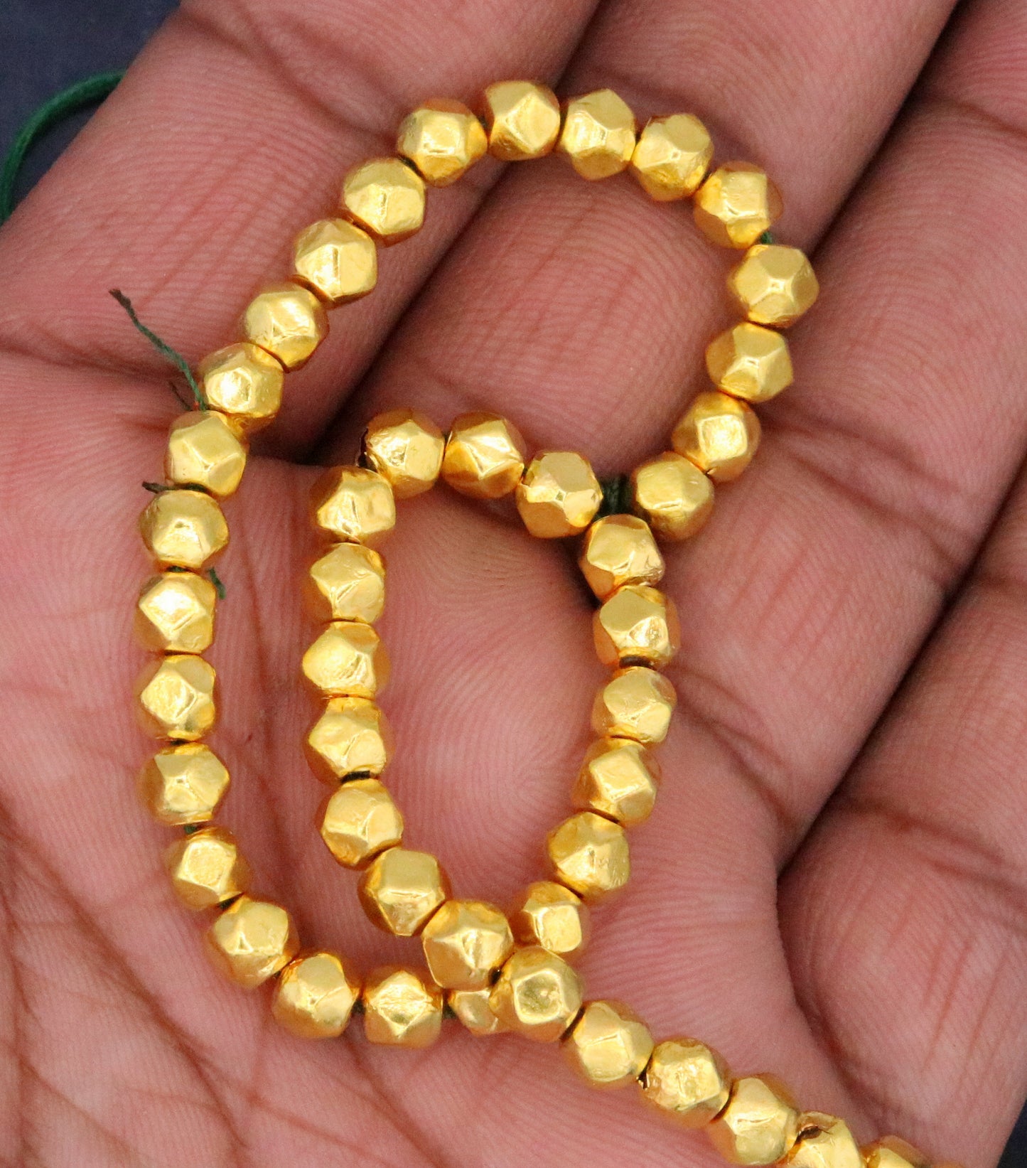 20 pieces Vintage handmade 20kt yellow gold beads ball for excellent jewelry making idea tribal rajasthani beads - TRIBAL ORNAMENTS