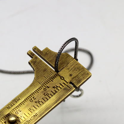 925 sterling silver wheat pendant chain, 1.5mm oxidized silver necklace with handmade trendy style.