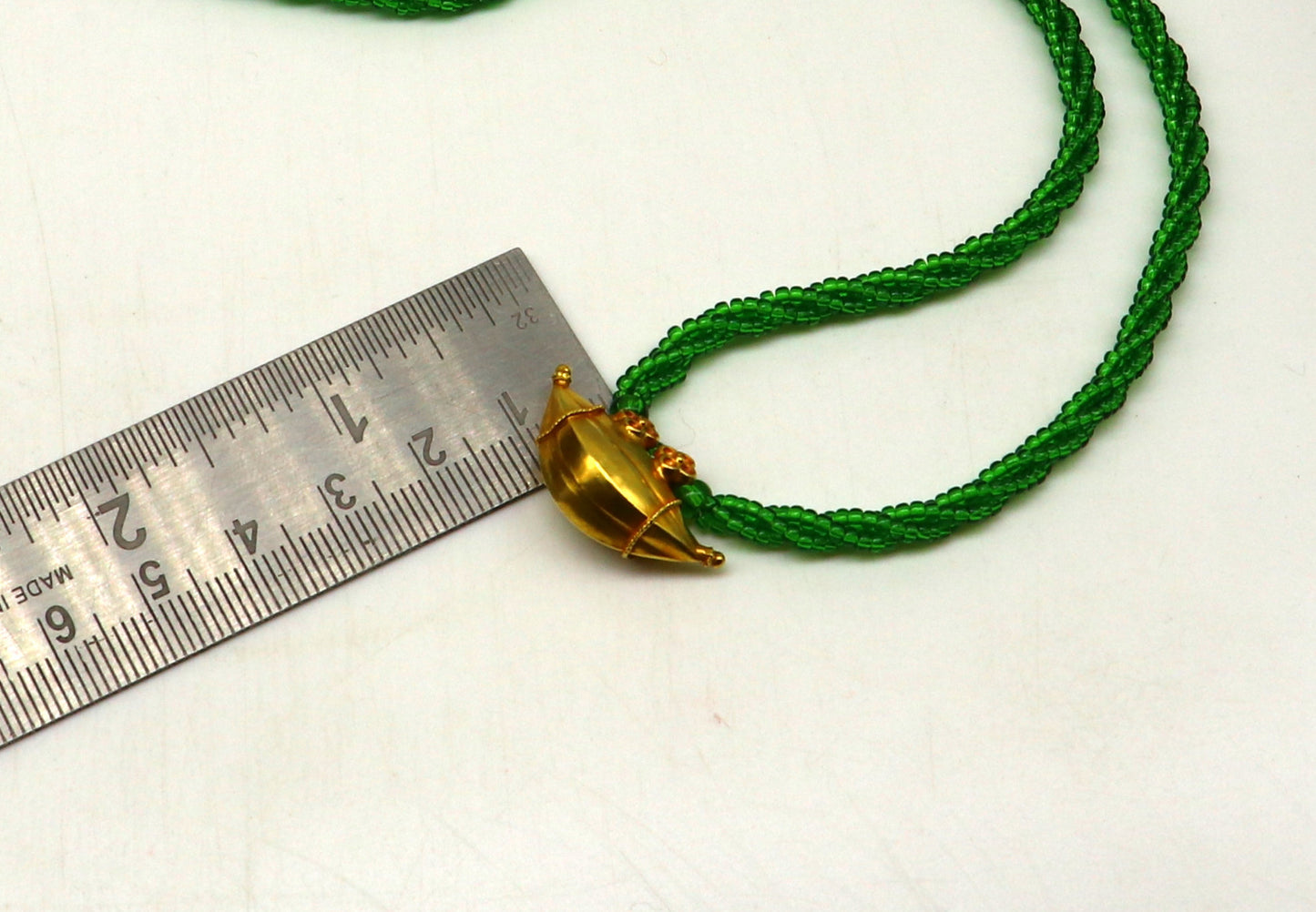 20 kt yellow gold handmade amulet pendant, fabulous vintage ethnic pendant daily use jewelry from india, best gifting dainty necklace ap09 - TRIBAL ORNAMENTS