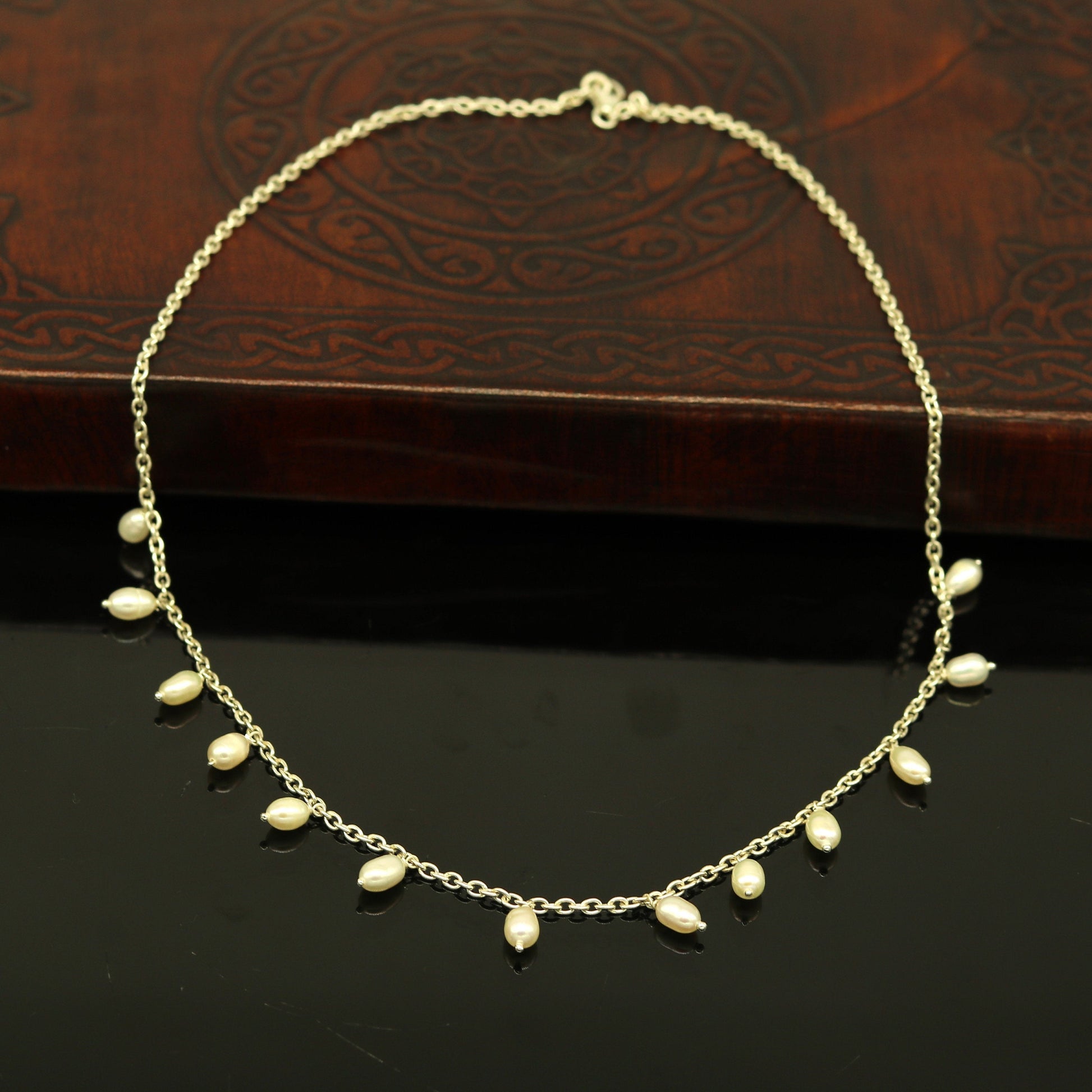 925 sterling silver handmade gorgeous charm necklace, excellent customized stylish bridesmaid belly dance necklace jewelry nec71 - TRIBAL ORNAMENTS