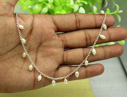 925 sterling silver handmade charm necklace by TRIBAL ORNAMENTS, stylish bridesmaid belly dance jewelry with intricate designs