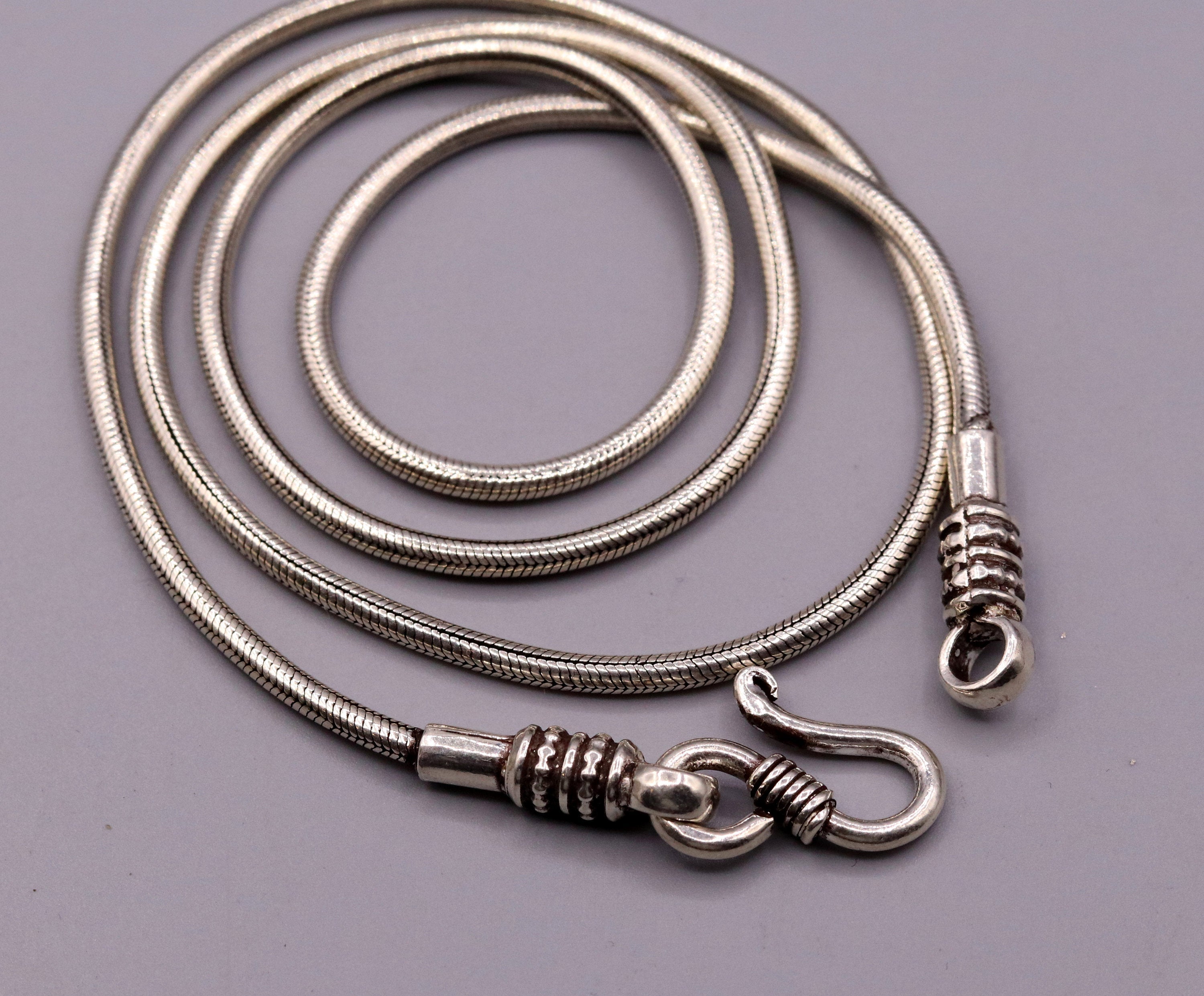 【専用】vintage silver925 蛇骨 chain necklace 925 Sterling silver handmade vintage snake chain flexible solid