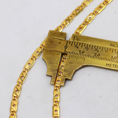 22K yellow gold handmade Nawabi chain necklace by TRIBAL ORNAMENTS, hallmarked, 916 BIS certified, unisex luxury jewelry in all sizes