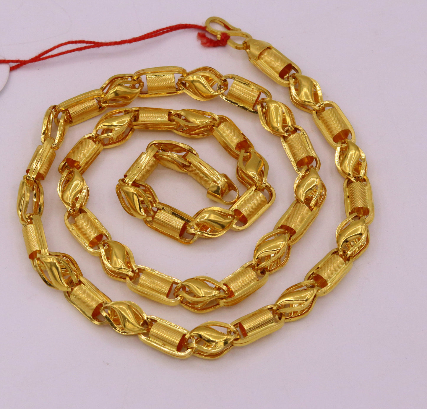 22kt yellow gold handmade amazing customized design excellent personalized gifting chain necklace from India ch211 - TRIBAL ORNAMENTS