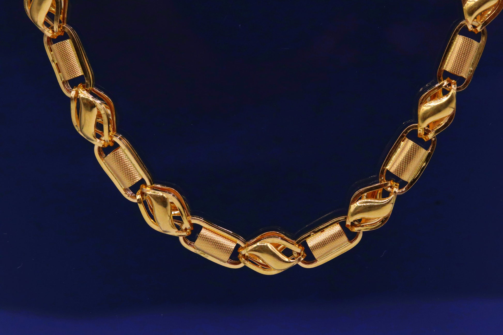 22kt yellow gold handmade amazing customized design excellent personalized gifting chain necklace from India ch211 - TRIBAL ORNAMENTS