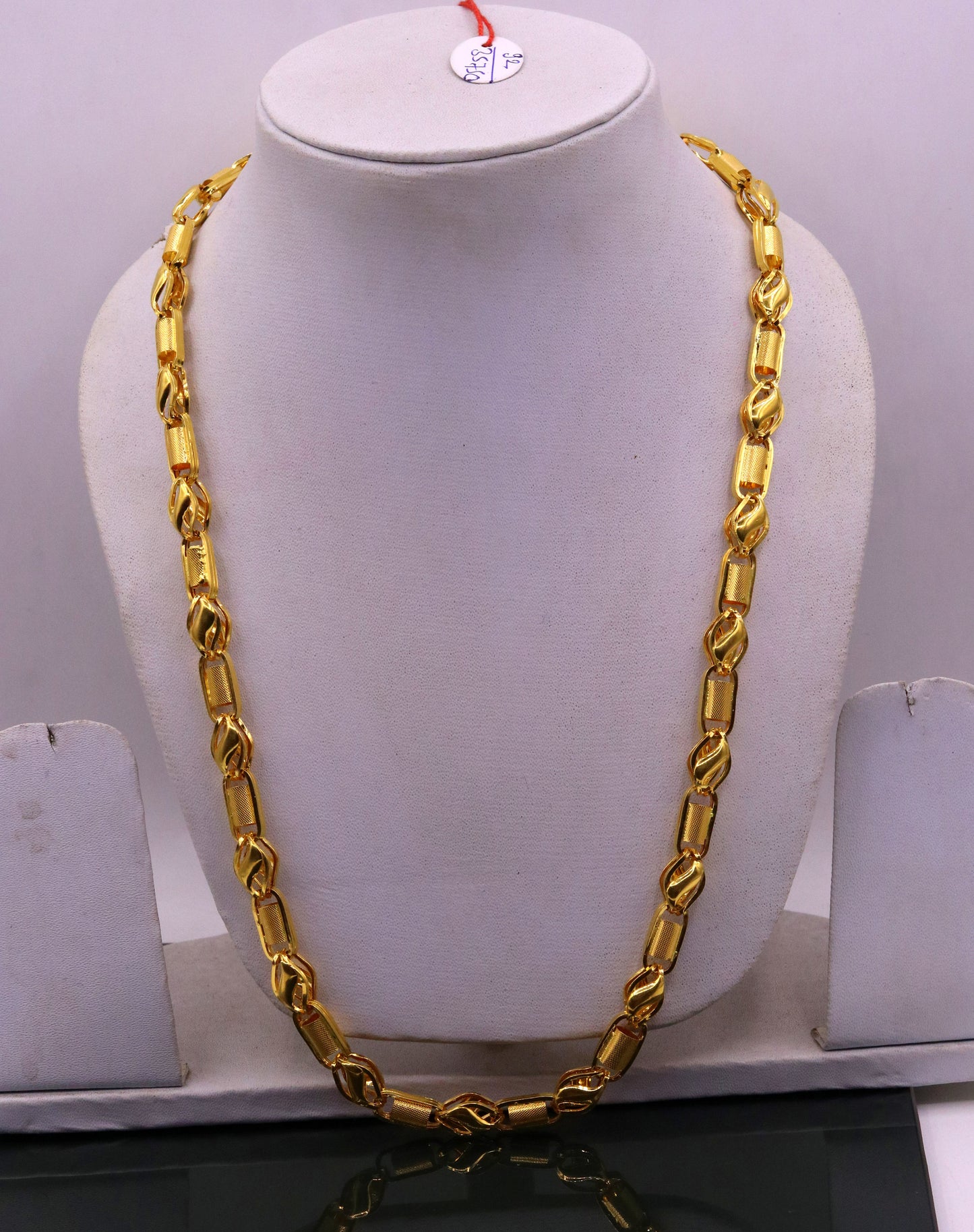 22kt yellow gold handmade amazing customized design excellent personalized gifting chain necklace from India ch211 - TRIBAL ORNAMENTS