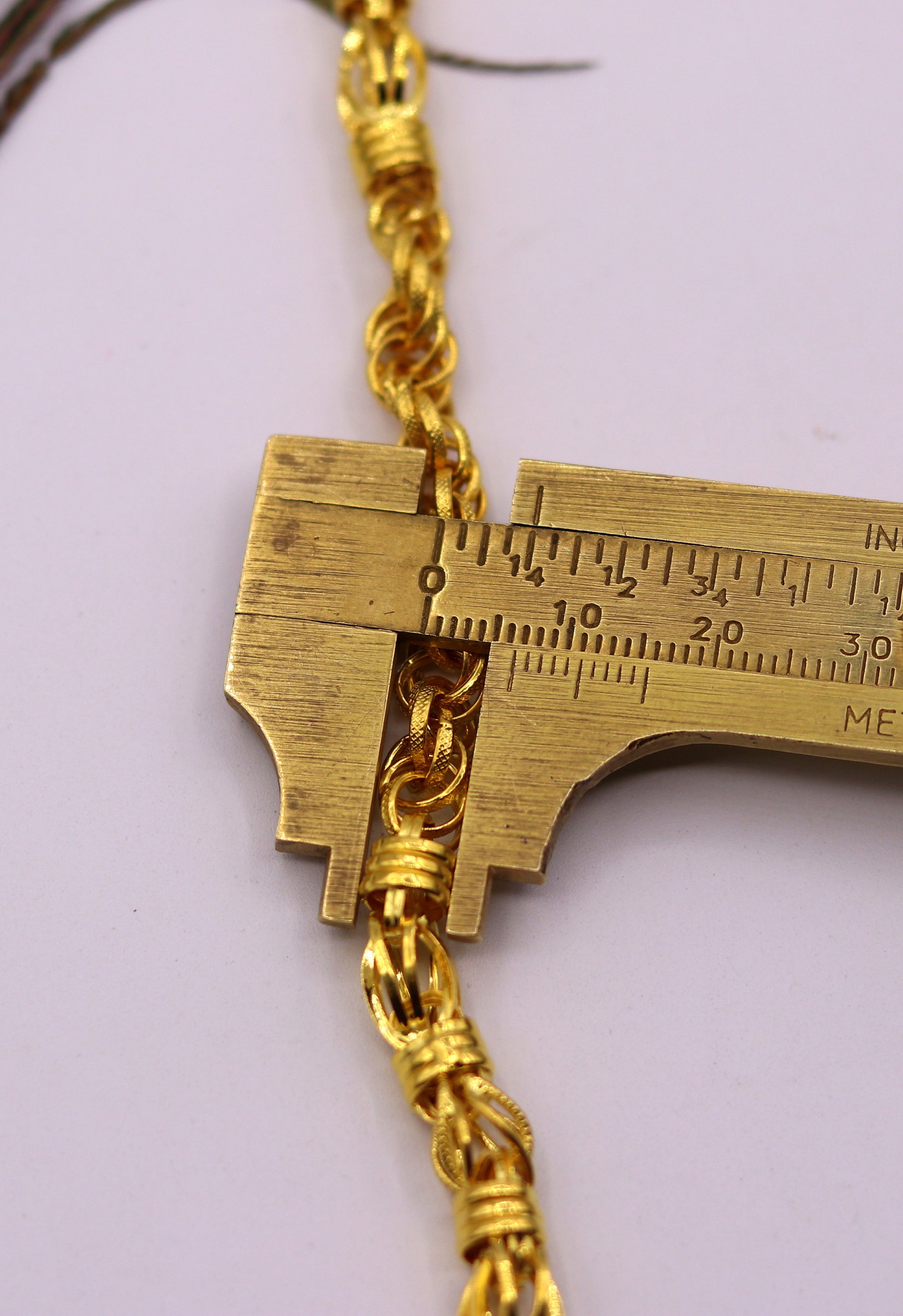 22k yellow gold handmade gorgeous customized design chain necklace genuine hallmarked unisex jewelry ch183 - TRIBAL ORNAMENTS