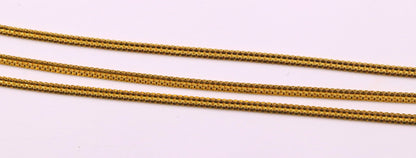 22K yellow gold handmade double box chain necklace, solid vintage Indian jewelry, unisex design by TRIBAL ORNAMENTS