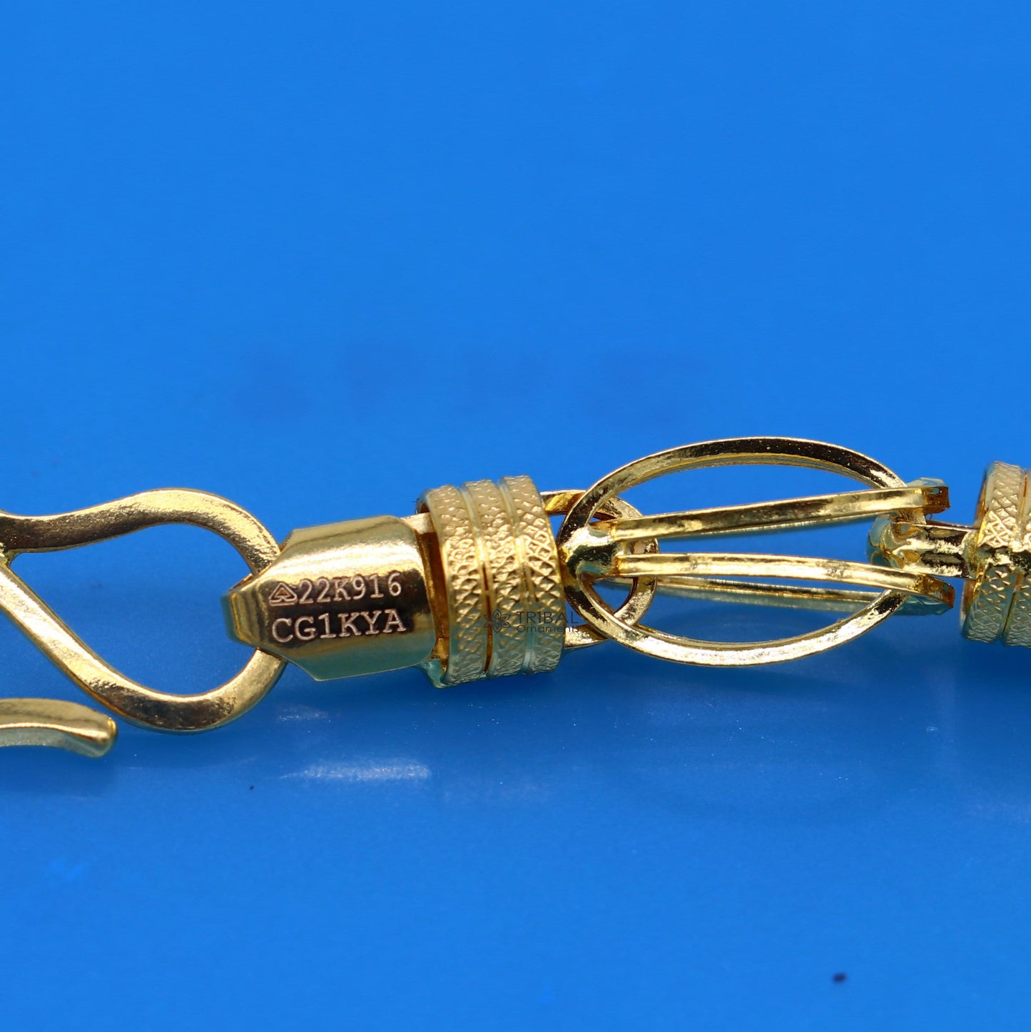 Hallmarked 22kt 22ct yellow gold handmade certified gold byzantine luxury gifting chain necklace all sized men's chain necklace gch582 - TRIBAL ORNAMENTS