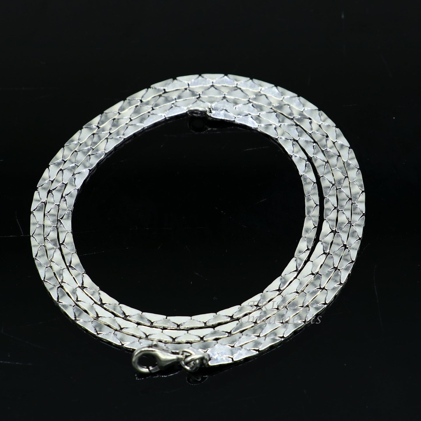 Sterling silver handmade 18-22 inch chain necklace with oxidized finish, unique tribal style from TRIBAL ORNAMENTS.