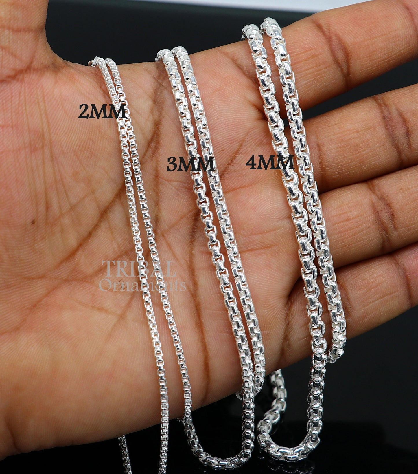 2/3/4mm 925 sterling silver handmade amazing delicate solid Rolo high quality chains necklace, best gifting unisex necklace chain ch225 - TRIBAL ORNAMENTS