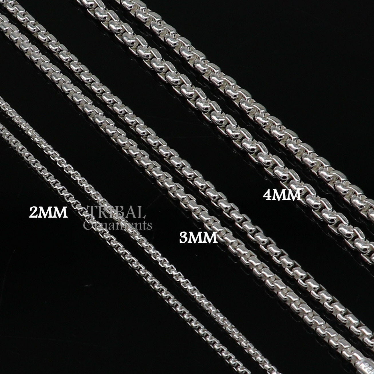 2/3/4mm 925 sterling silver handmade amazing delicate solid Rolo high quality chains necklace, best gifting unisex necklace chain ch225 - TRIBAL ORNAMENTS
