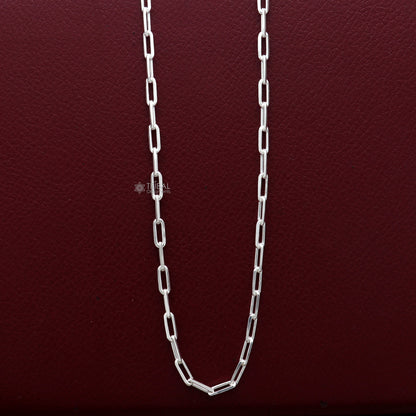 Sterling silver 18-20 inch fancy handmade chain necklace by TRIBAL ORNAMENTS, stylish jewelry perfect for gifting.