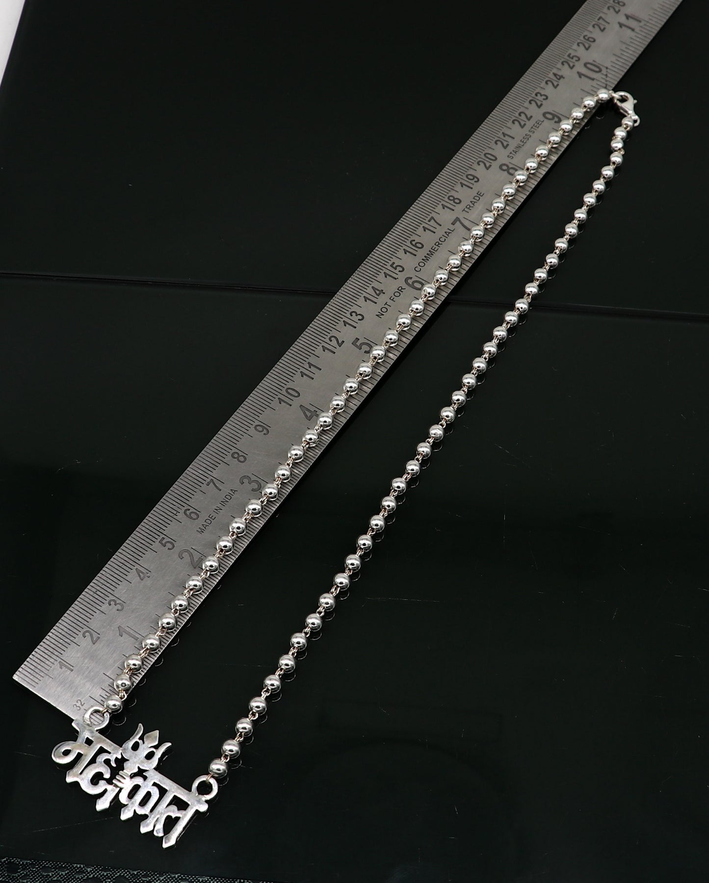 925 sterling silver handmade Lord shiva Mahakal Name pendant, amazing stunning beaded divine necklace, blessing shiva necklace set212 - TRIBAL ORNAMENTS