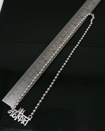 925 sterling silver handmade Lord shiva Mahakal Name pendant, amazing stunning beaded divine necklace, blessing shiva necklace set212 - TRIBAL ORNAMENTS