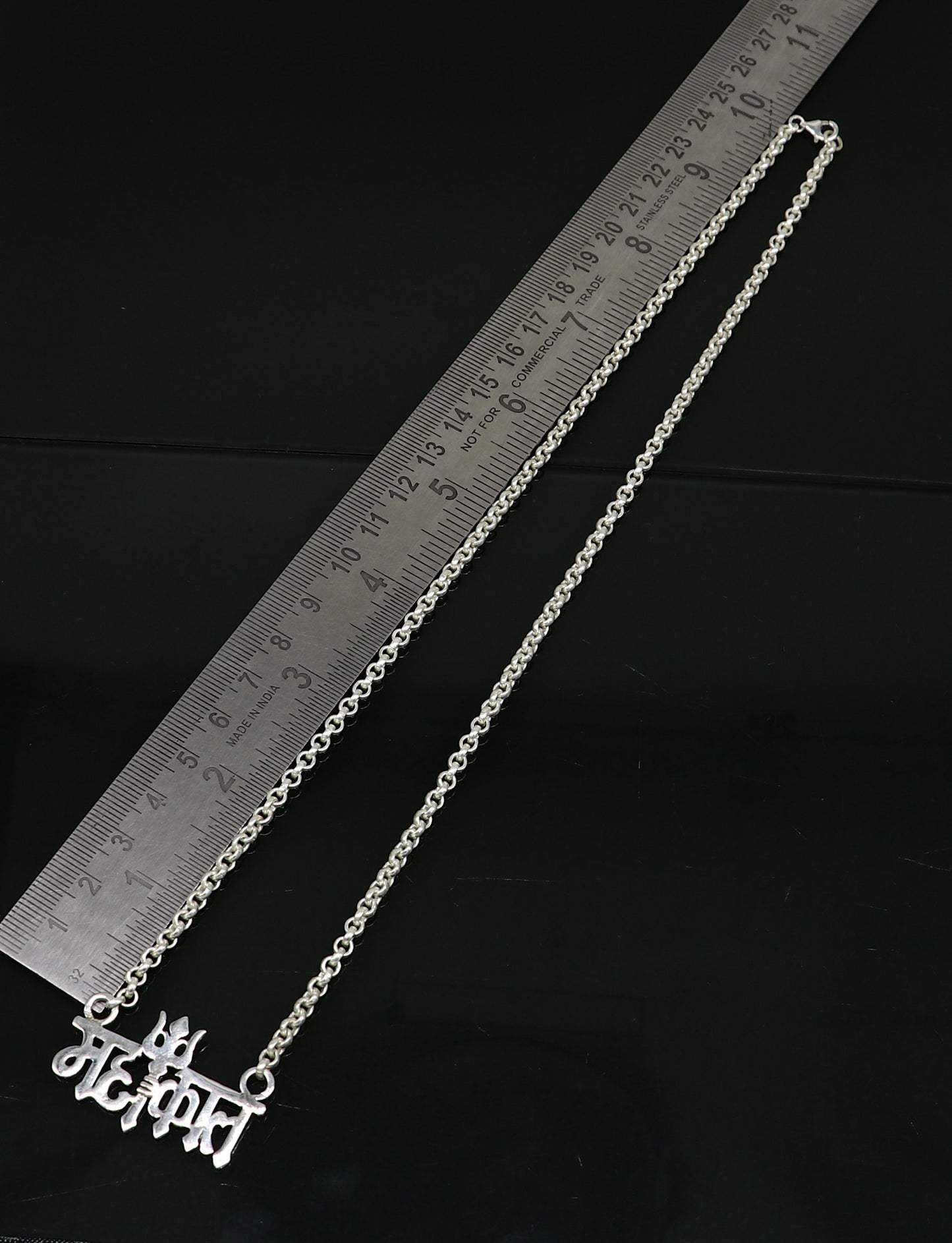 925 sterling silver handmade Lord shiva Mahakal Name pendant, amazing stunning divine Mangalsutra necklace, blessing shiva necklace set213 - TRIBAL ORNAMENTS