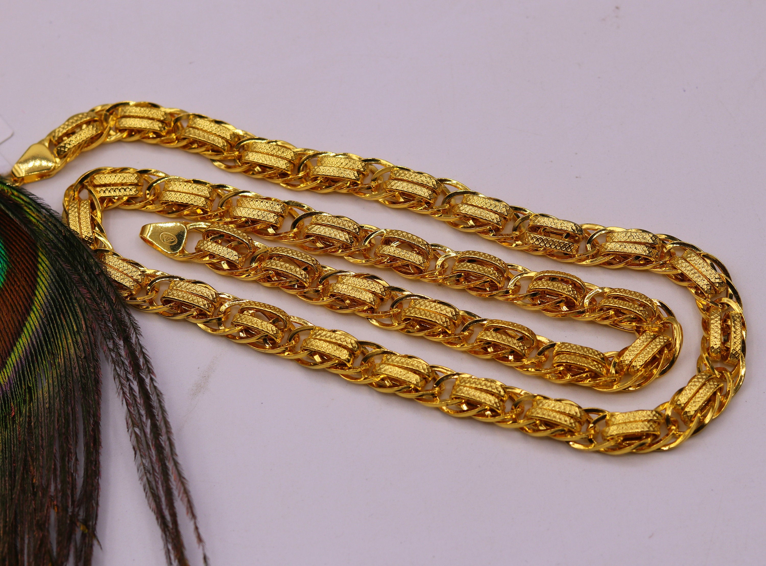 Handmade 22K Yellow Gold Designer Chain Necklace — | TRIBAL ORNAMENTS