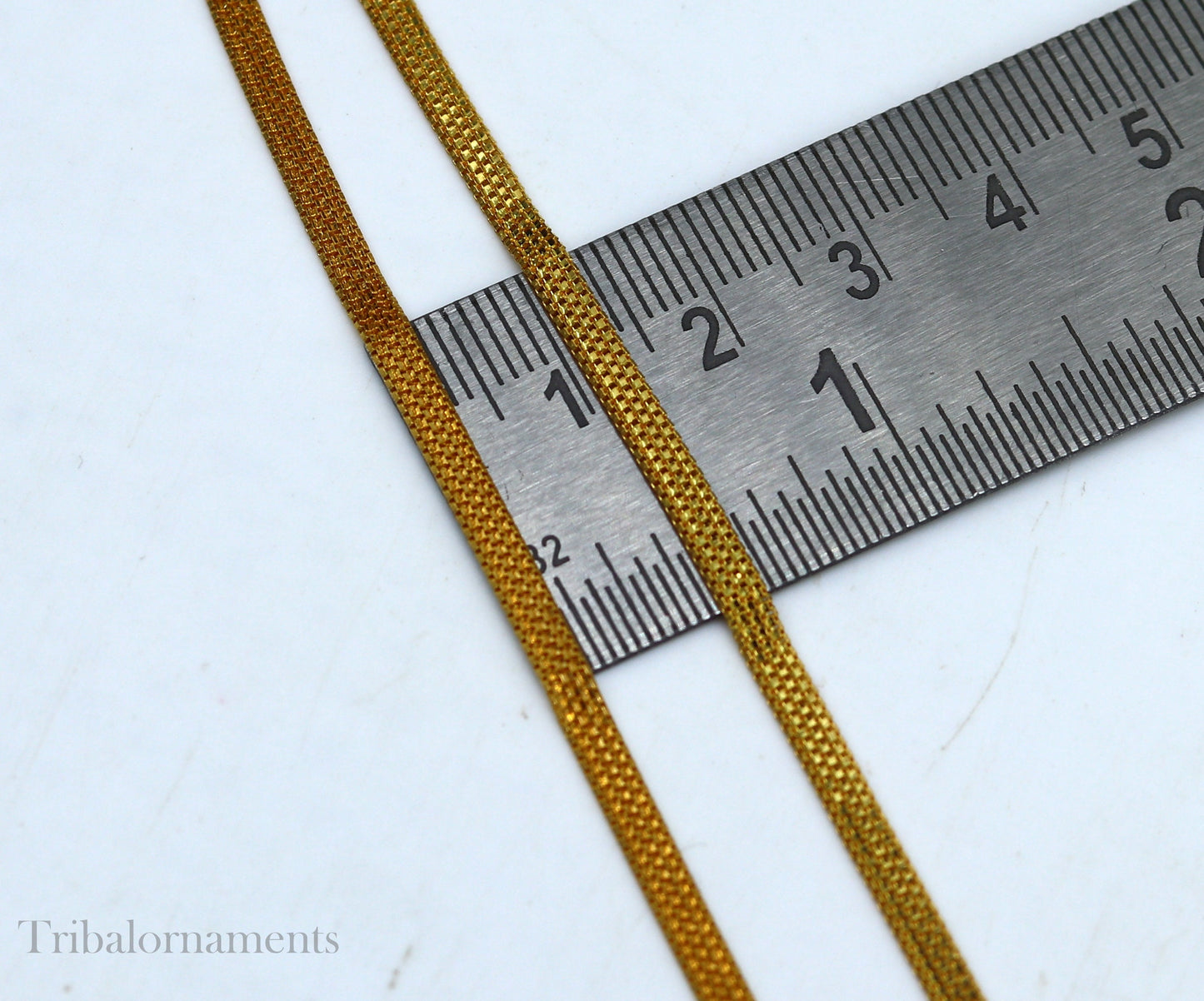 Handmade 22kt yellow gold multi box chain necklace with custom work, lightweight unisex highway chain from Tribal Ornaments India
