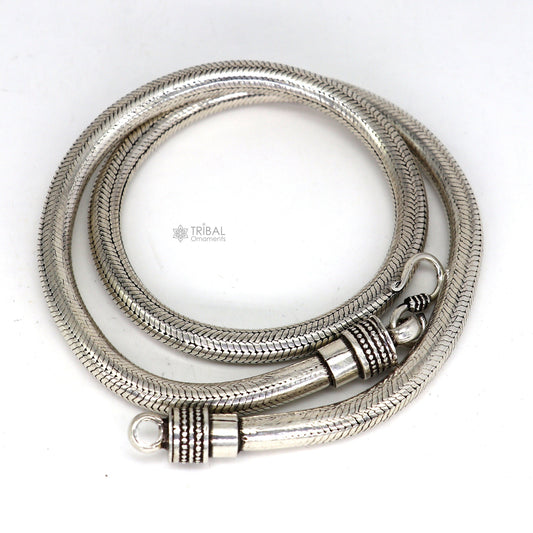 6mm 20" solid 925 sterling silver handmade snake chain, pendant chain Amazing unique necklace vintage stylish heavy chain jewelry ch0566 - TRIBAL ORNAMENTS