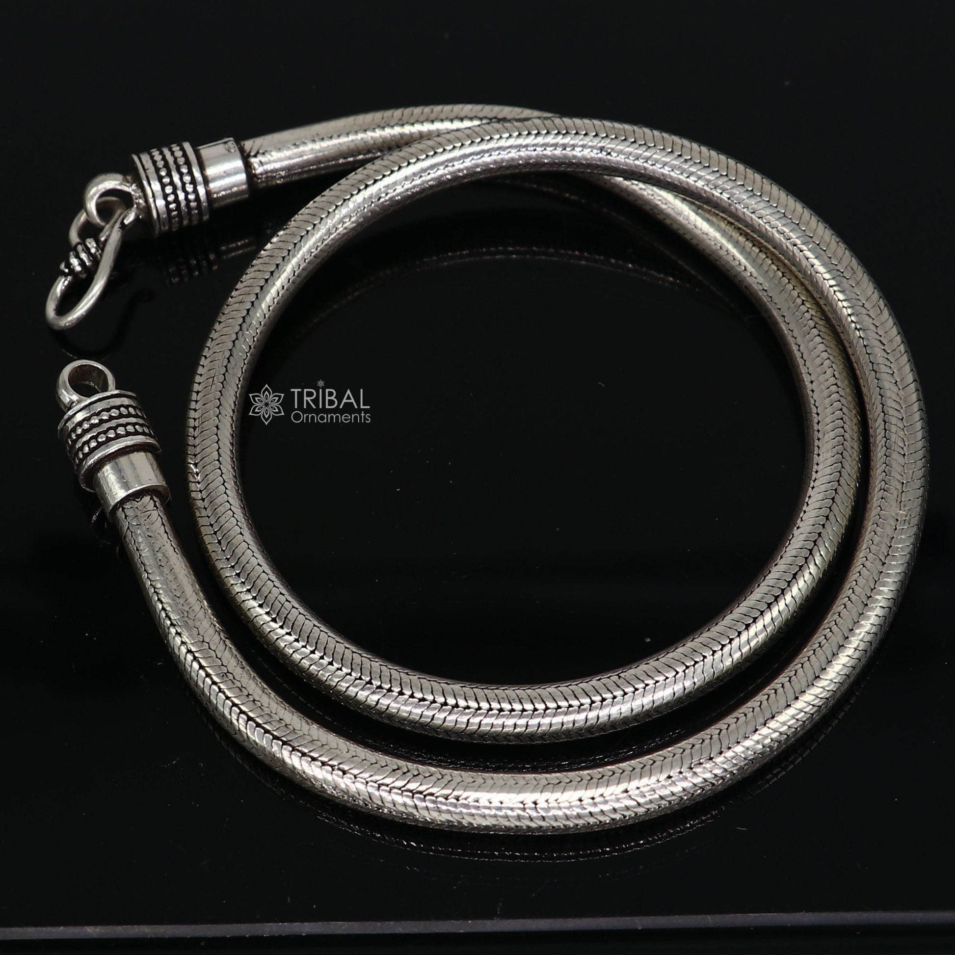 6mm 20" solid 925 sterling silver handmade snake chain, pendant chain Amazing unique necklace vintage stylish heavy chain jewelry ch0566 - TRIBAL ORNAMENTS