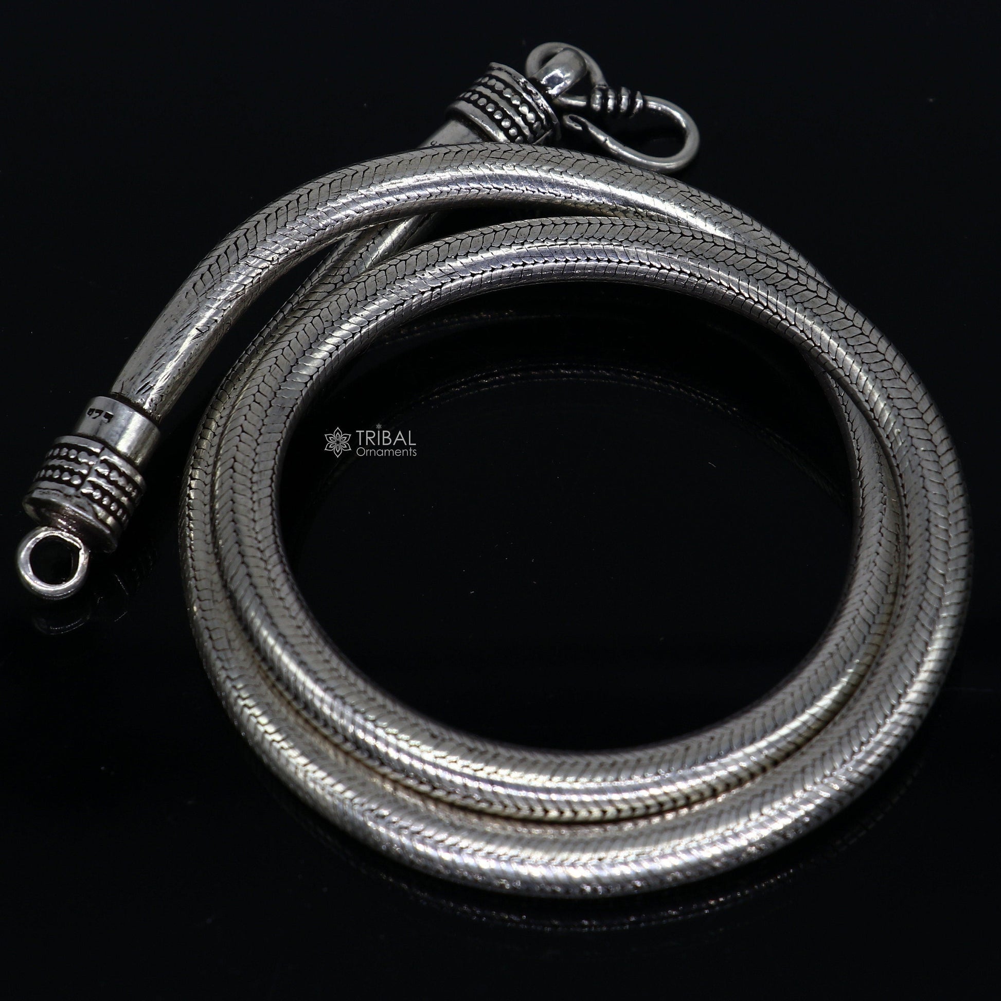 6mm 20" solid 925 sterling silver handmade snake chain, pendant chain Amazing unique necklace vintage stylish heavy chain jewelry ch0566 - TRIBAL ORNAMENTS