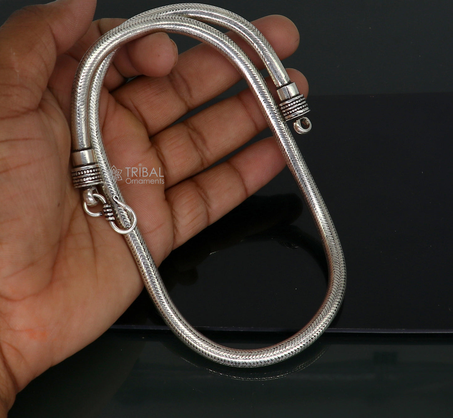 6mm 20" solid 925 sterling silver handmade snake chain, pendant chain Amazing unique necklace vintage stylish heavy chain jewelry ch0566 - TRIBAL ORNAMENTS