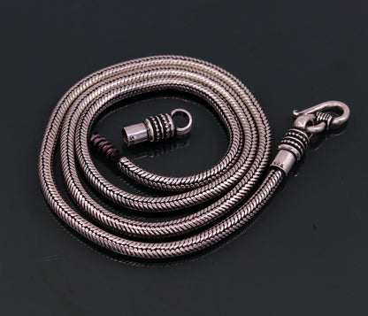 925 sterling silver snake chain necklace with pendant, 18-24 inches, oxidized vintage tribal jewelry by TRIBAL ORNAMENTS.