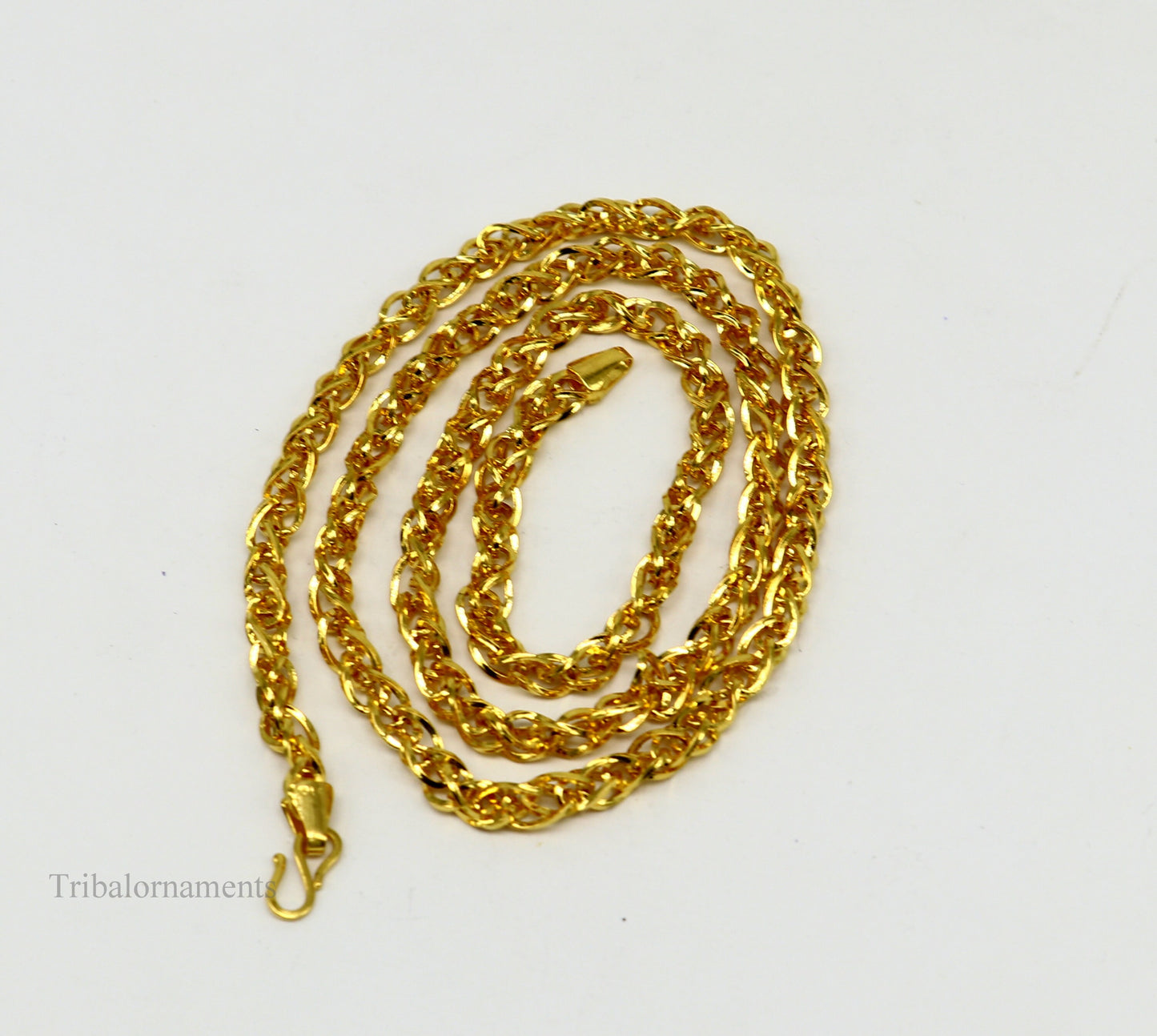 Stylish design Handmade 22karat yellow gold fabulous fox tail chain men's women's necklace unisex designer jewelry ch503 - TRIBAL ORNAMENTS
