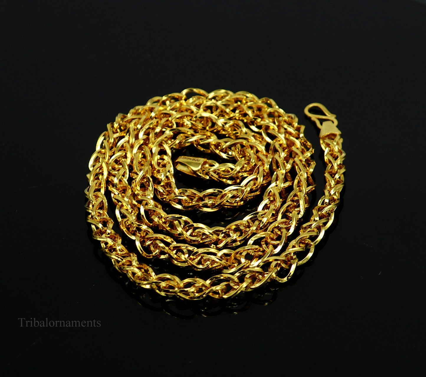 Stylish design Handmade 22karat yellow gold fabulous fox tail chain men's women's necklace unisex designer jewelry ch503 - TRIBAL ORNAMENTS