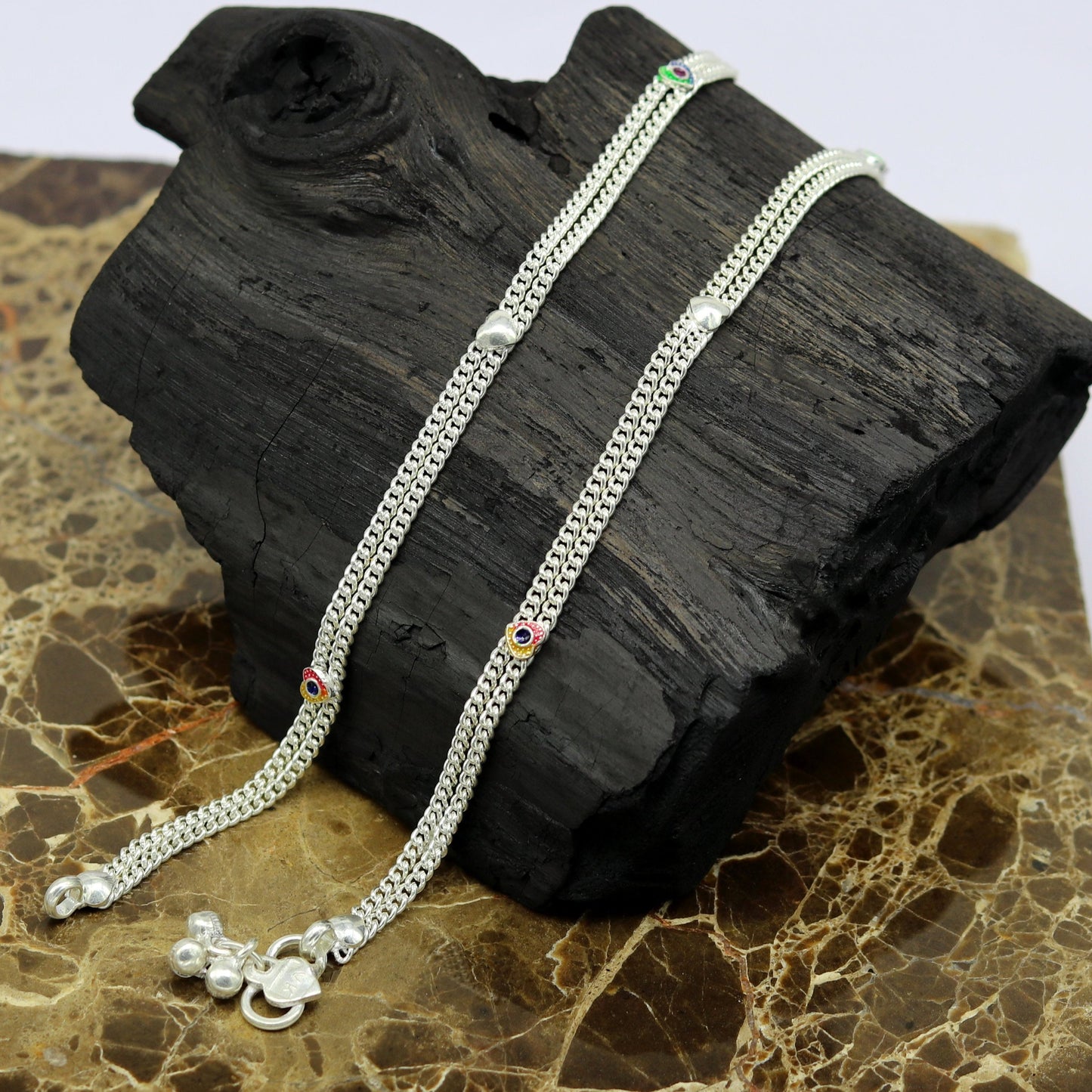 Vintage antique style solid double strands baby belly chain, unisex kids waist chain, kandora chain, excellent gifting jewelry nwch26 - TRIBAL ORNAMENTS