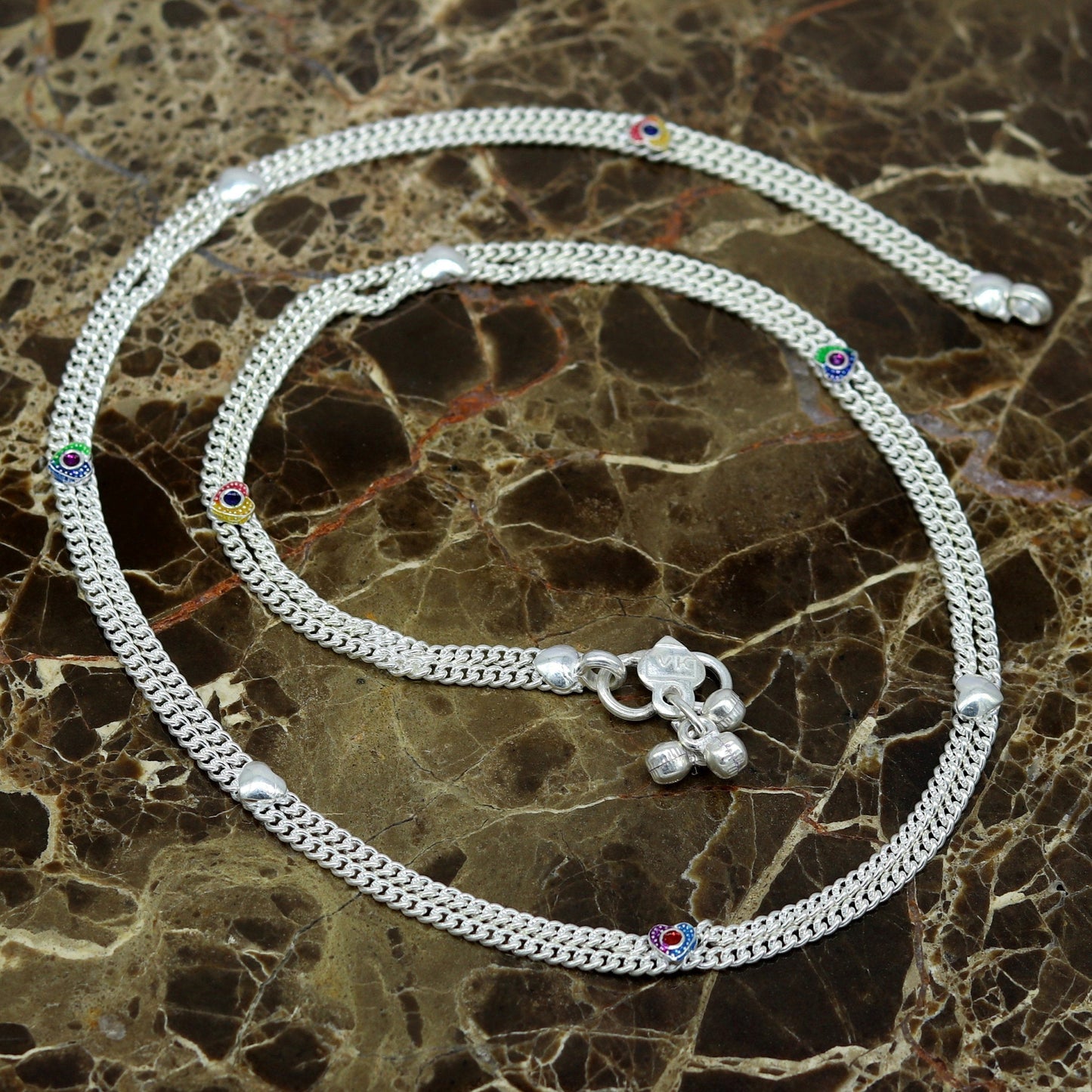 Vintage antique style solid double strands baby belly chain, unisex kids waist chain, kandora chain, excellent gifting jewelry nwch26 - TRIBAL ORNAMENTS