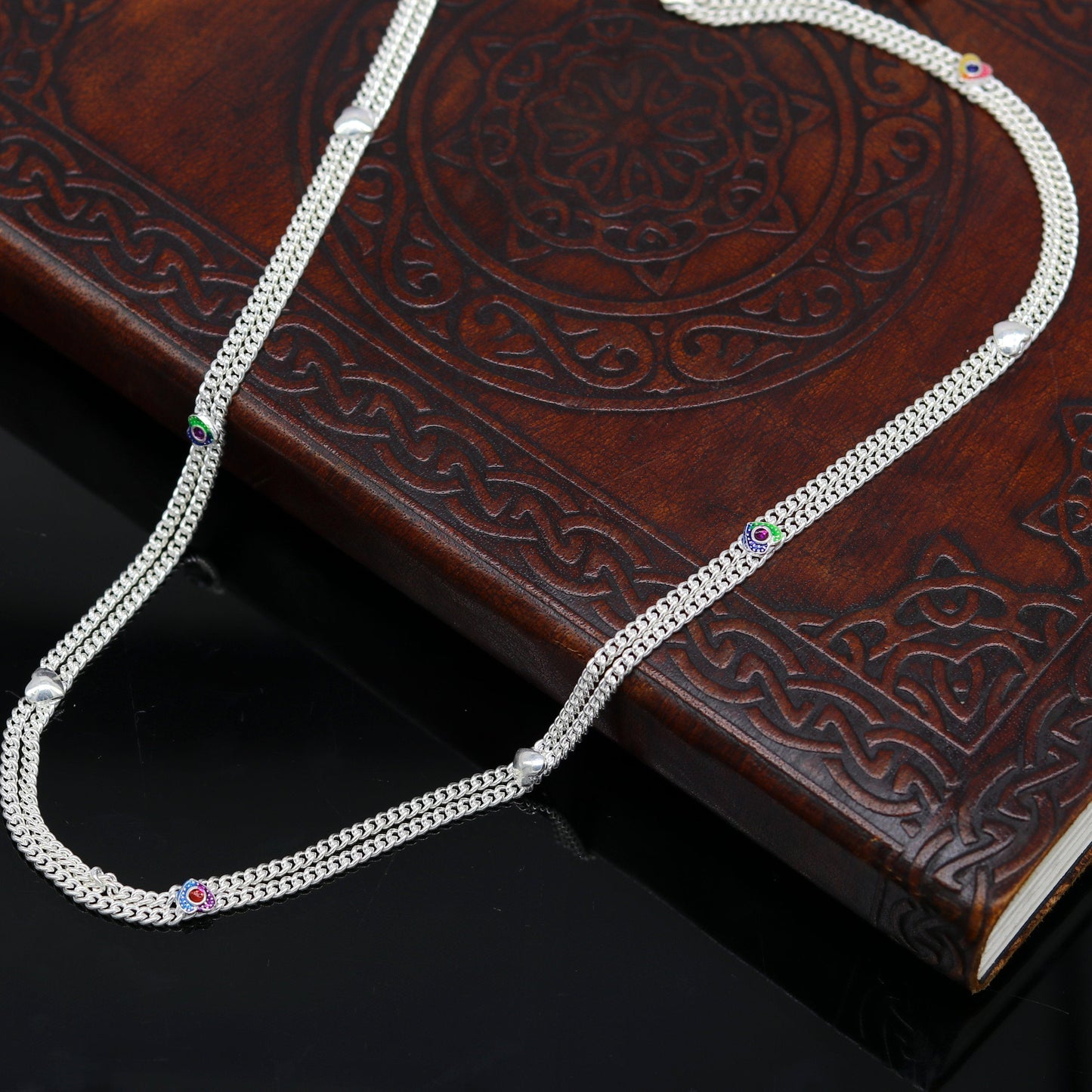 Vintage antique style solid double strands baby belly chain, unisex kids waist chain, kandora chain, excellent gifting jewelry nwch26 - TRIBAL ORNAMENTS