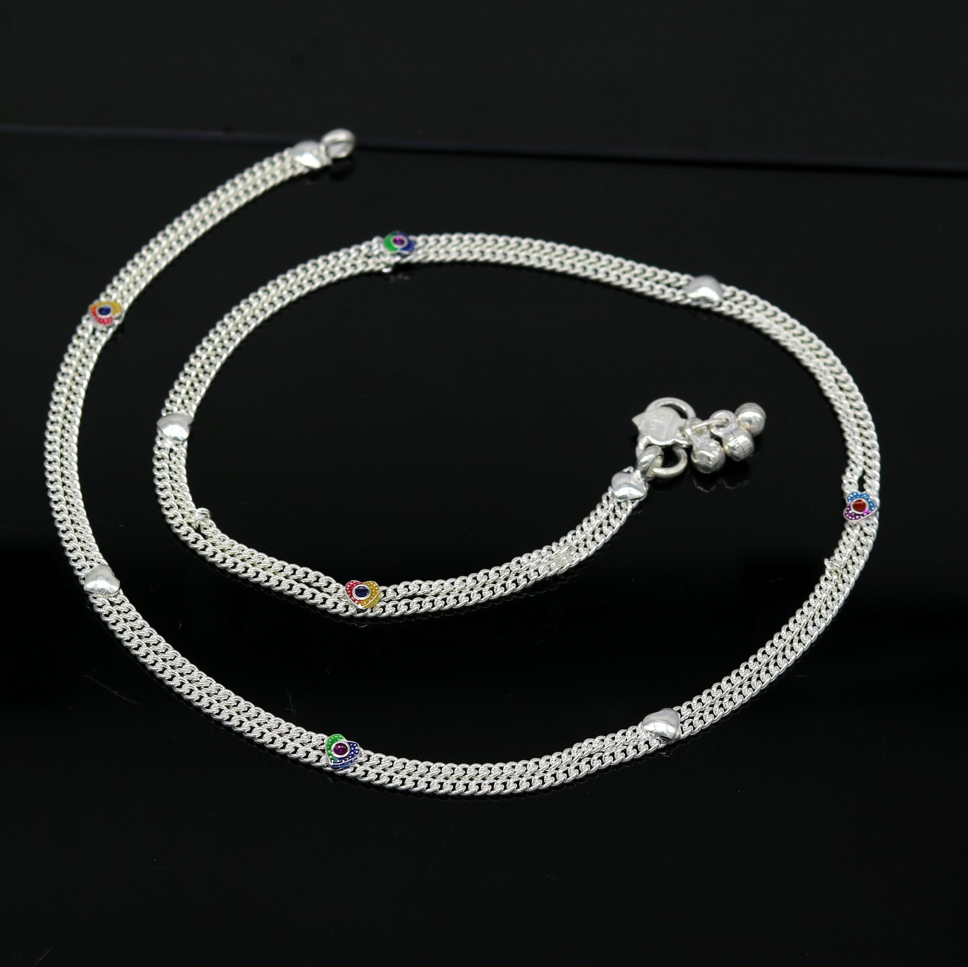 Vintage antique style solid double strands baby belly chain, unisex kids waist chain, kandora chain, excellent gifting jewelry nwch26 - TRIBAL ORNAMENTS