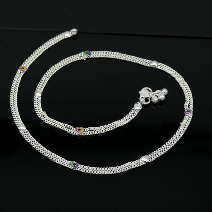 Vintage antique style solid double strands baby belly chain, unisex kids waist chain, kandora chain, excellent gifting jewelry nwch26 - TRIBAL ORNAMENTS