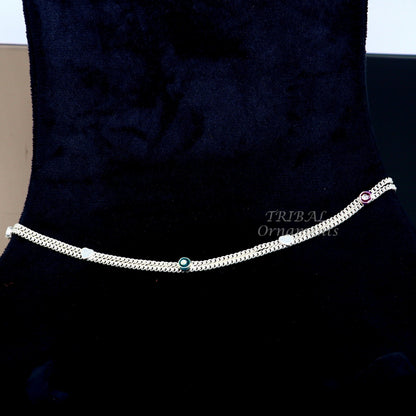 Vintage antique-style solid double strands baby belly chain, unisex kids waist chain, tribal ornament jewelry.
