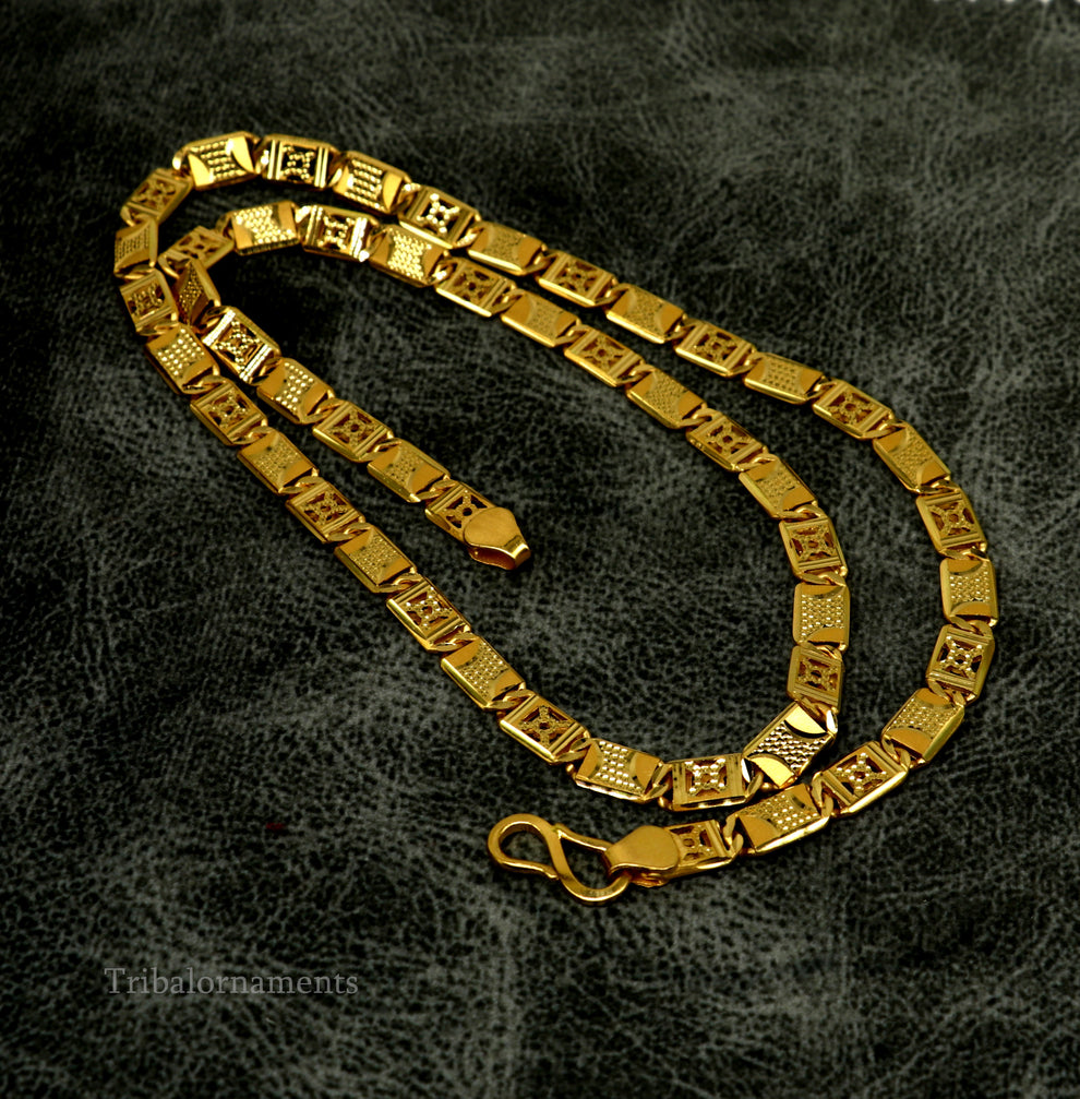 Navabi Chain Vintage Design 22K Yellow Gold Handmade Nawabi Chain | 916 Hallmarked